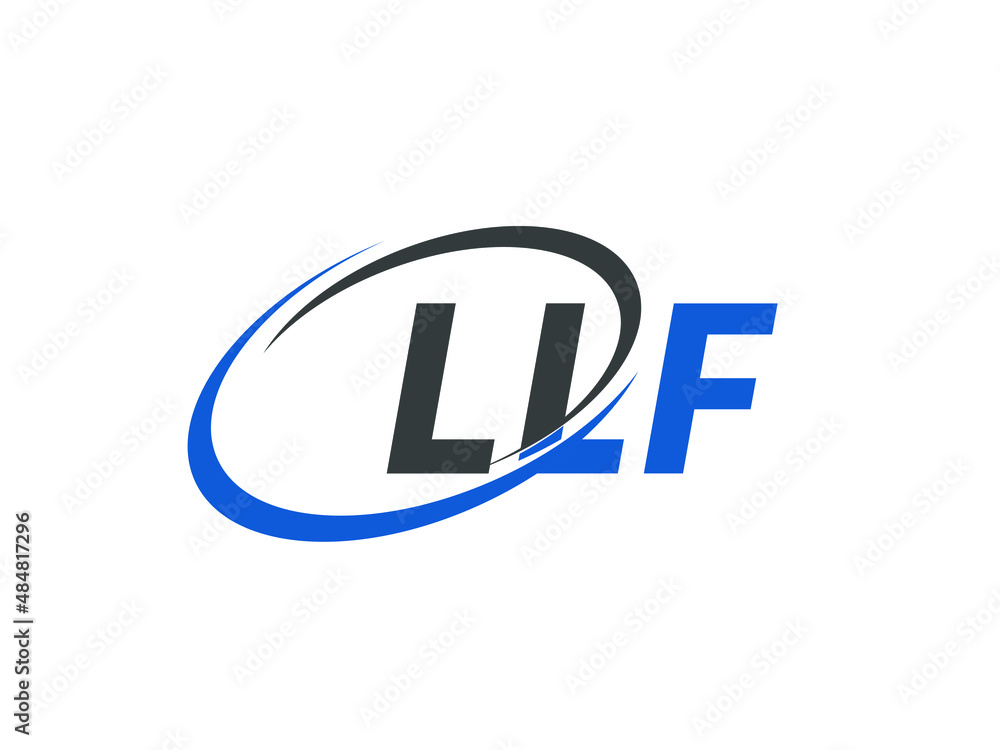 LLF letter creative modern elegant swoosh logo design LLF letter creative modern elegant swoosh logo design
