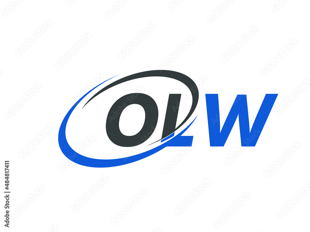 OLW letter creative modern elegant swoosh logo design OLW letter creative modern elegant swoosh logo design