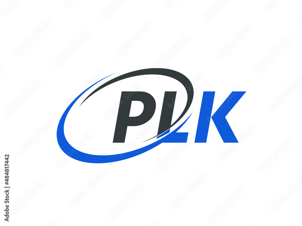 PLK letter creative modern elegant swoosh logo design PLK letter creative modern elegant swoosh logo design