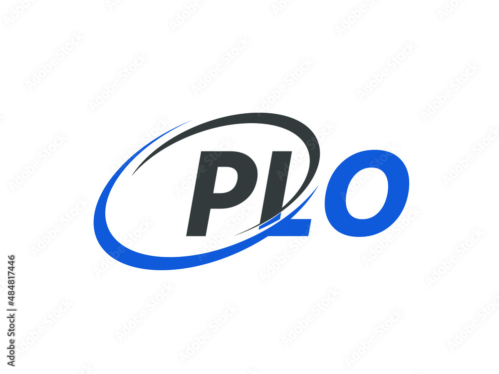 PLO letter creative modern elegant swoosh logo design PLO letter creative modern elegant swoosh logo design
