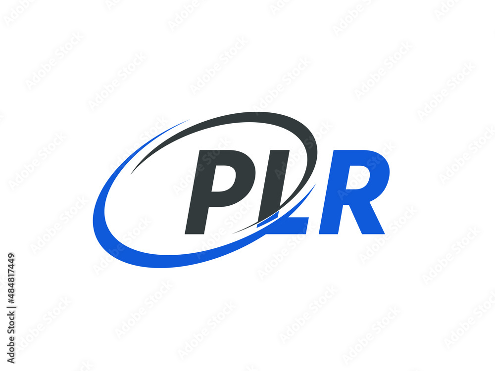 PLR letter creative modern elegant swoosh logo design
