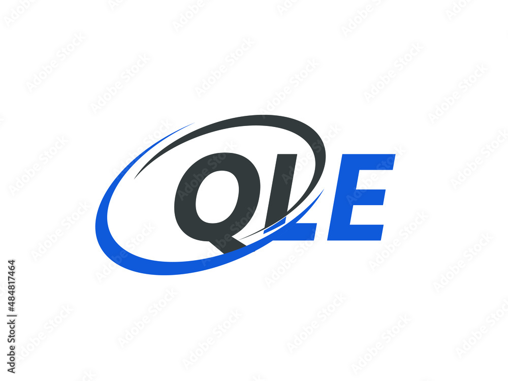 QLE letter creative modern elegant swoosh logo design QLE letter creative modern elegant swoosh logo design