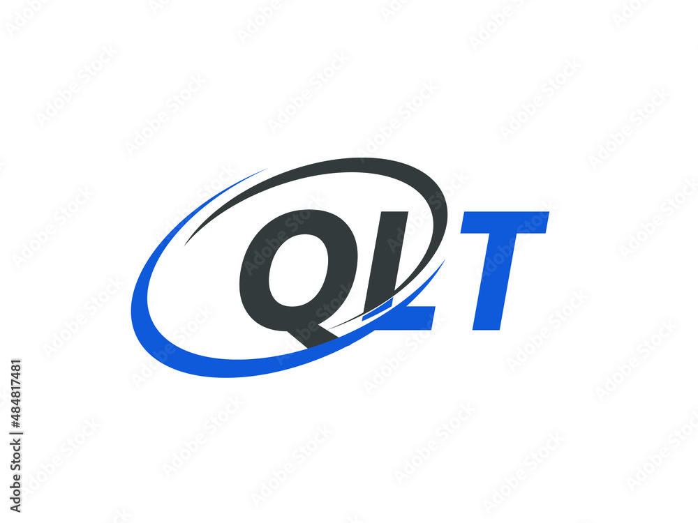 QLT letter creative modern elegant swoosh logo design