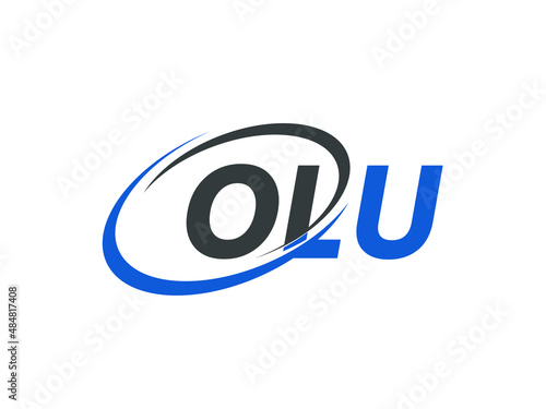 OLU letter creative modern elegant swoosh logo design