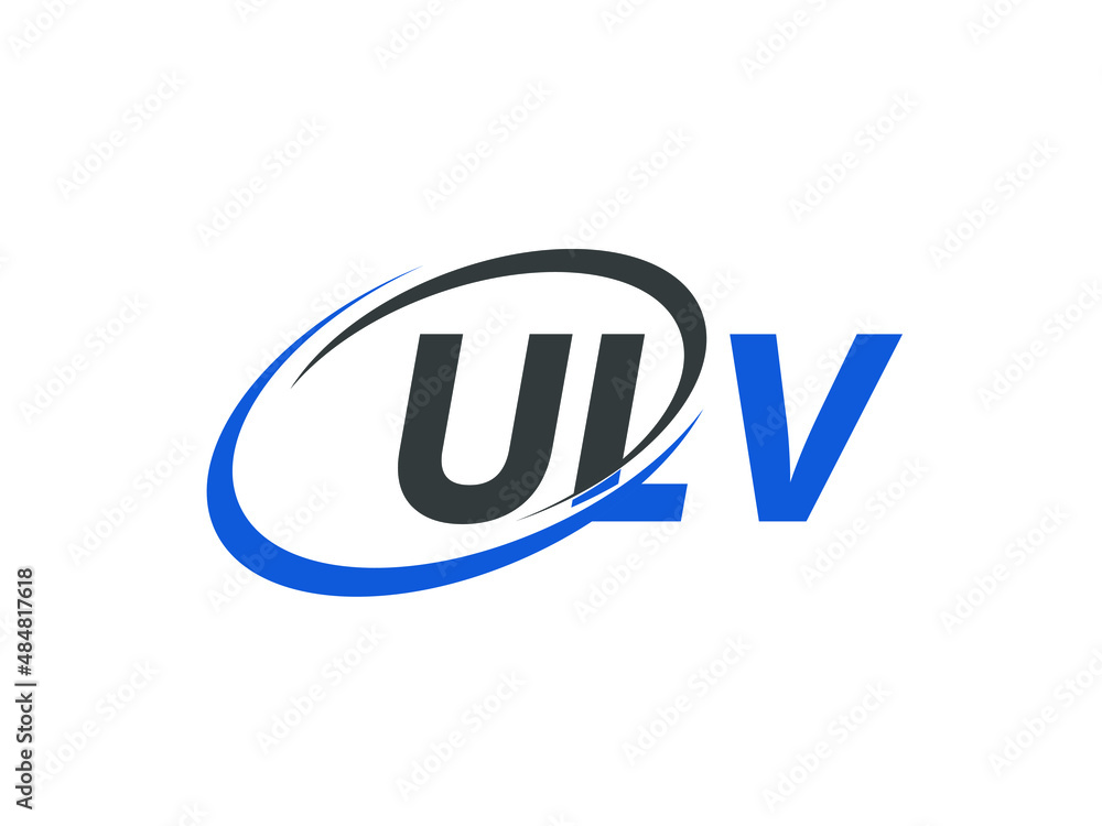 ULV letter creative modern elegant swoosh logo design ULV letter creative modern elegant swoosh logo design