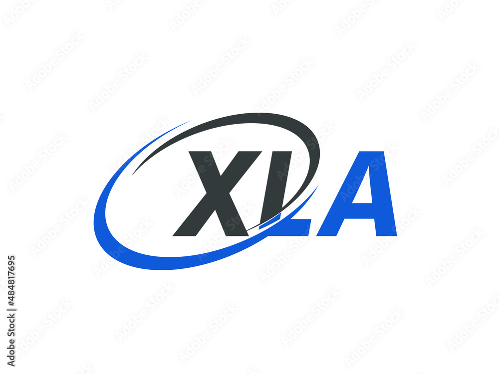 XLA letter creative modern elegant swoosh logo design XLA letter creative modern elegant swoosh logo design