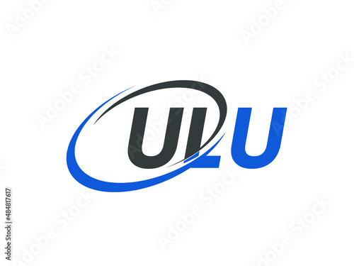 ULU letter creative modern elegant swoosh logo design