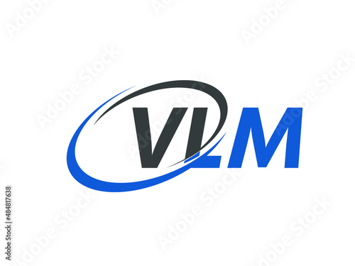 Free Download VLM letter creative modern elegant swoosh logo design - GFXLoad