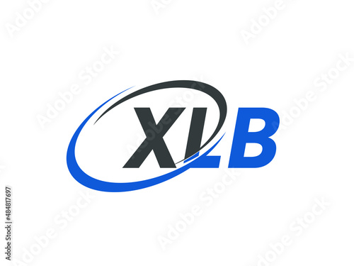 XLB letter creative modern elegant swoosh logo design
