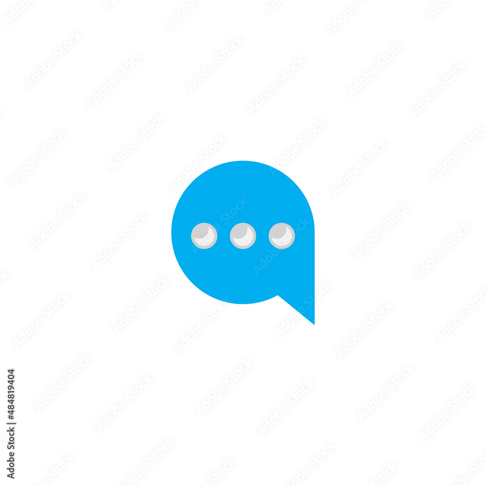 Abstract chat logo design made of color pieces - various geometric shapes Abstract chat logo design made of color pieces - various geometric shapes