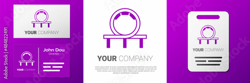 Logotype Roller coaster icon isolated on white background. Amusement park. Childrens entertainment playground, recreation park. Logo design template element. Vector
