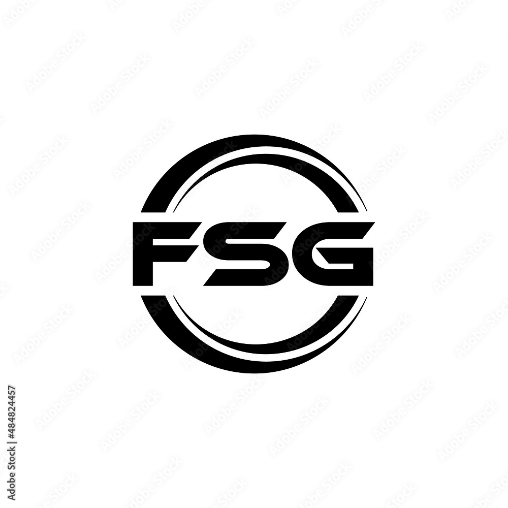 FSG letter logo design with white background in illustrator, vector ...