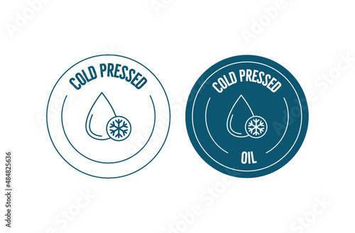 Cold-pressed icon vector illustration 