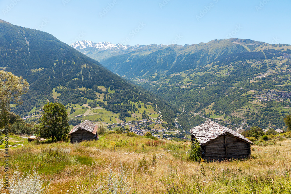 Prairies alpines en Valais, Suisse