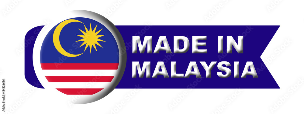 Made in Malaysia Circular Flag Concept - 3D Illustration