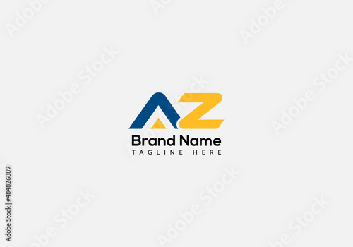 Abstract AZ letter modern initial lettermarks logo design