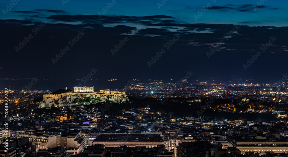 Panaroma of Athens by Night