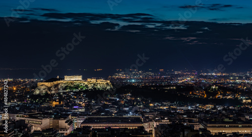 Panaroma of Athens by Night