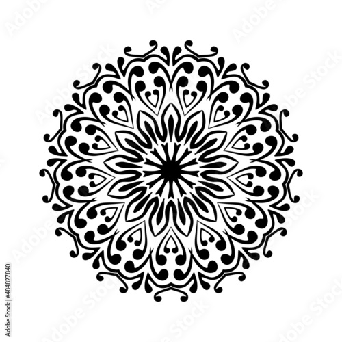 Fototapeta Naklejka Na Ścianę i Meble -  abstract floral design element mandala design white background flower