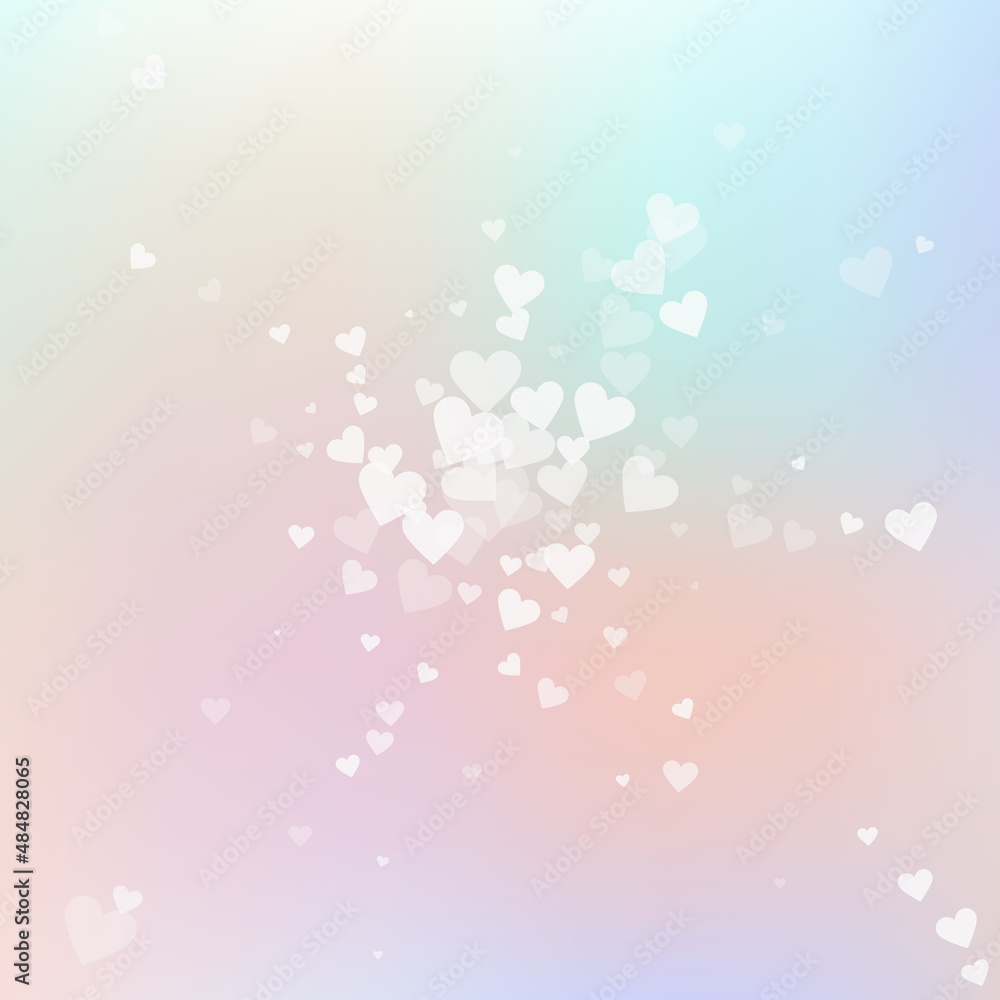 White heart love confettis. Valentine's day explos White heart love confettis. Valentine's day explos