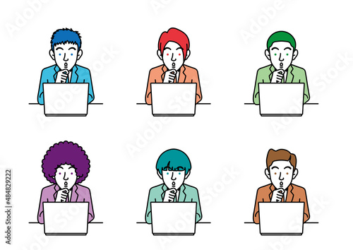 スーツ姿の男性のイラスト