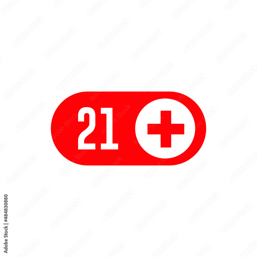 21 plus warning icon design vector illustration 21 plus warning icon design vector illustration