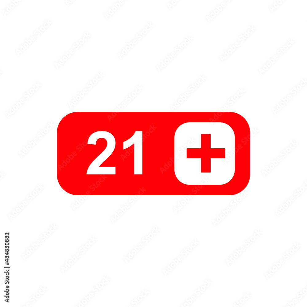 21 plus warning icon design vector illustration 21 plus warning icon design vector illustration