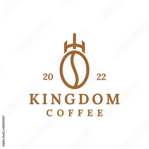 king coffee bean logo design