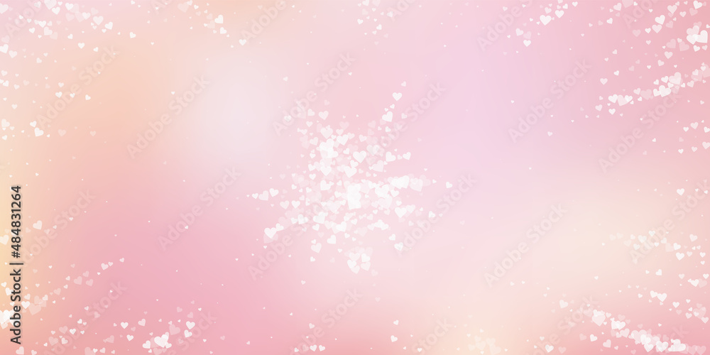 White heart love confettis. Valentine's day explos White heart love confettis. Valentine's day explos