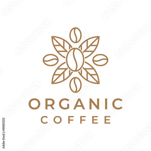 organic coffee logo design