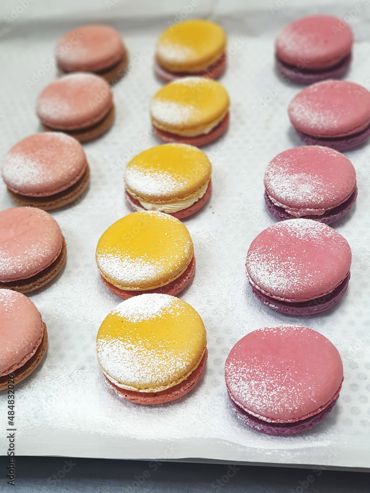 macaroons on a table macaroons on a table