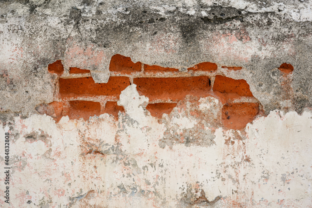 Cracked brick wall for background. Cracked brick wall for background.