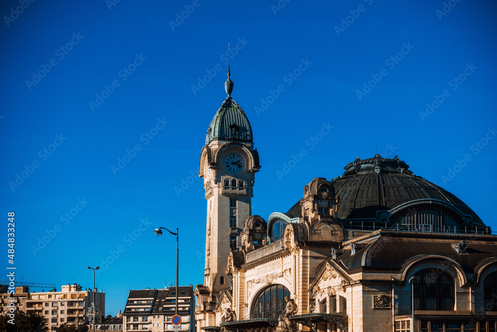 Antique building view in Old Town Limoges, France