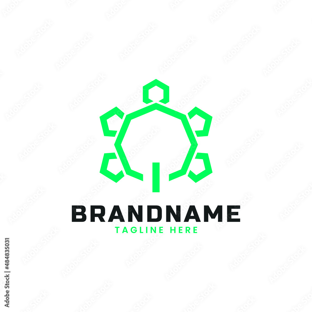 Turtle and power logo design Turtle and power logo design