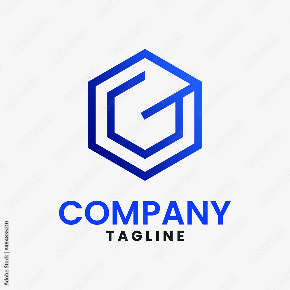 Letter C moder and power logo design Letter C moder and power logo design