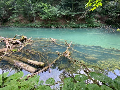 Protected landscape of the small river Kamacnik in Gorski kotar - Vrbovsko, Croatia (Zaštićeni krajolik rječice Kamačnik u Gorskom kotaru - Vrbovsko, Hrvatska) photo