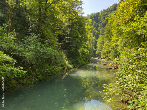 Protected landscape of the small river Kamacnik in Gorski kotar - Vrbovsko, Croatia (Zaštićeni krajolik rječice Kamačnik u Gorskom kotaru - Vrbovsko, Hrvatska) photo