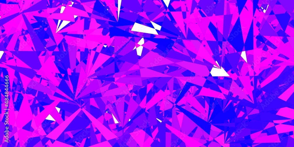 Light pink, blue vector pattern with polygonal shapes. Light pink, blue vector pattern with polygonal shapes.