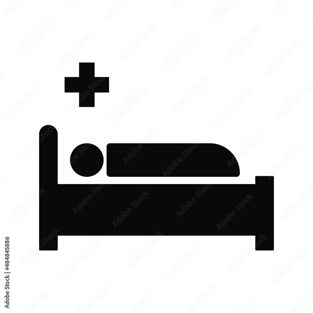 Fototapeta premium medical bed icon. vector illustration