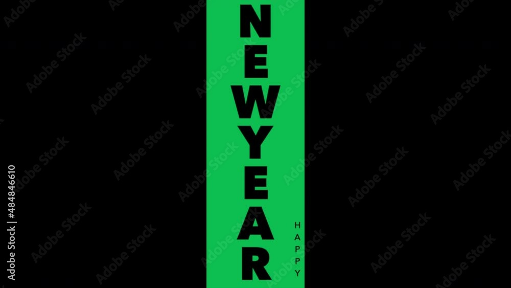 Happy New Year with green line on fashion black color, motion holidays and winter style background for New Year and Merry Christmas Happy New Year with green line on fashion black color, motion holidays and winter style background for New Year and Merry Christmas