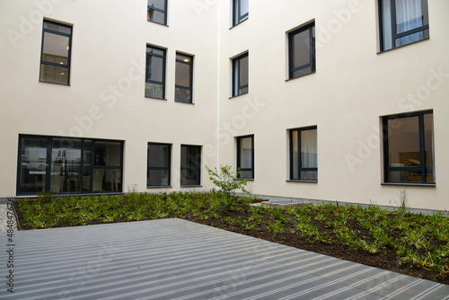 view of a new housing construction