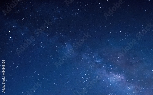 Starry night sky background with milky way in Malaysia.