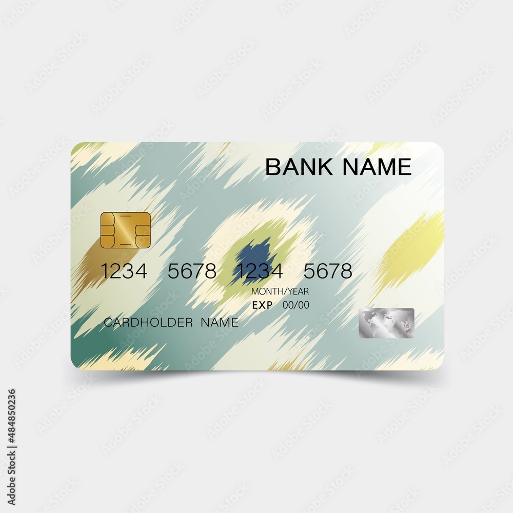 Fototapeta premium Credit card template, Luxurious. Editable vector design. illustration EPS10