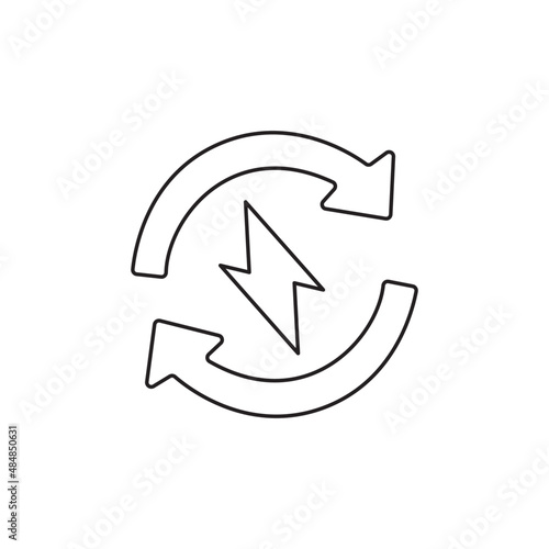 Free Download Renewable energy icon line style icon, style isolated on white background - GFXLoad