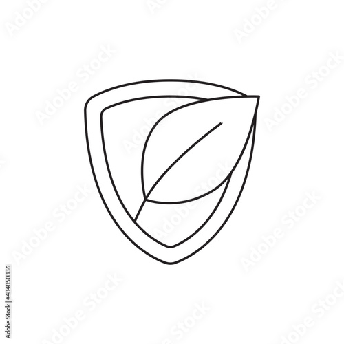 Environment protection icon. Ecology Shield icon line style icon, style isolated on white background