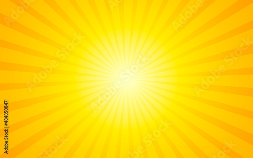 Abstract yellow background. Modern pop art banner with sun rays. Sale Poster template image JPG