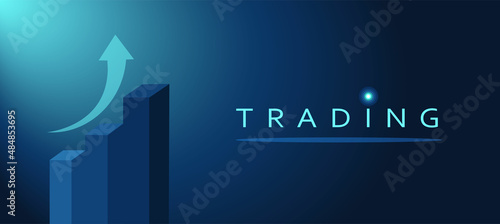 Stock market investment trading graph in graphic concept suitable for financial investment or Economic trends business idea. Banner. Abstract finance background. Vector illustration design.