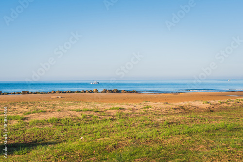 Panorama of Mediterranean Sea from Donnalucata  Scicli  Ragusa  Sicily  Italy  Europe