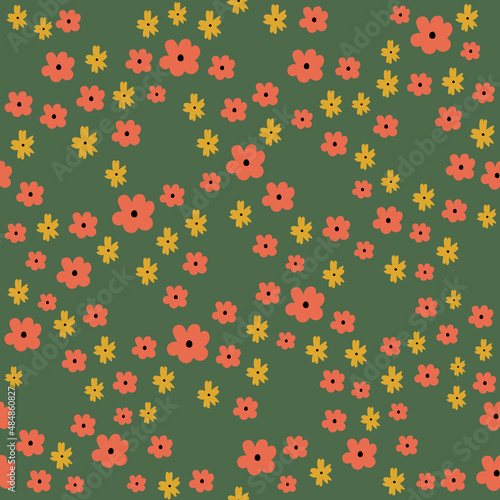 Seamless pattern for Valentine's Day with cute hand drawn elements