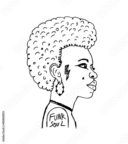 Disco funk punk graphic design vector art